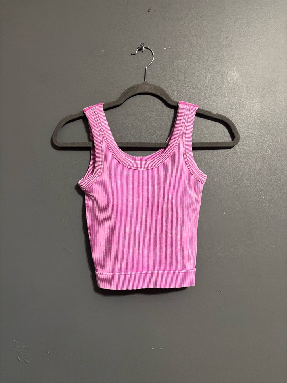 Zenana Pink barbiecore Ribbed coastal festival fitted Tank Top Women’s S/M